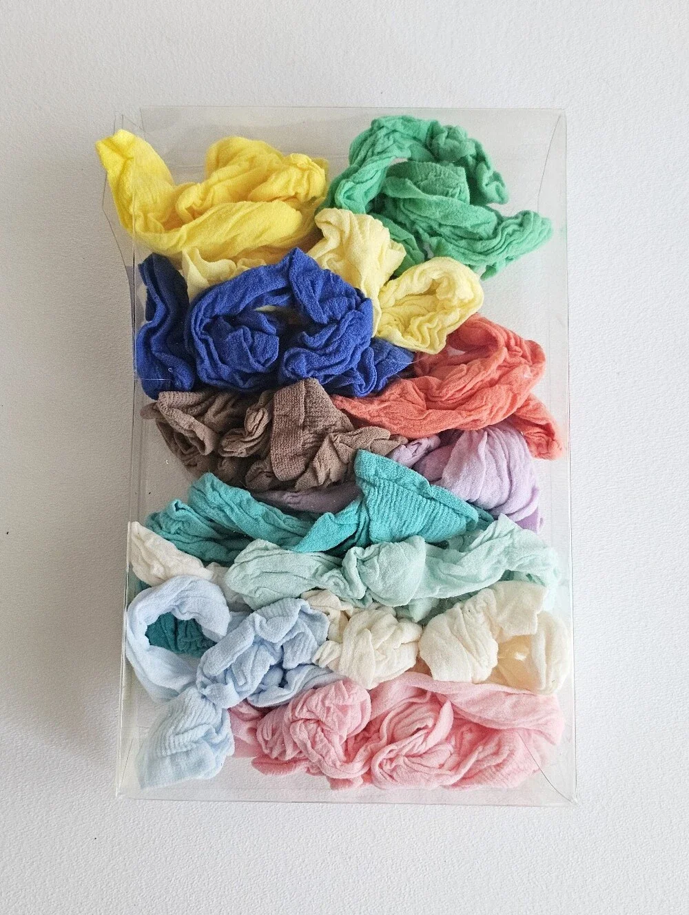 Vintage Deadstock Crinkle Nylon Anklet Socks 12 Pair Set USA Made NOS